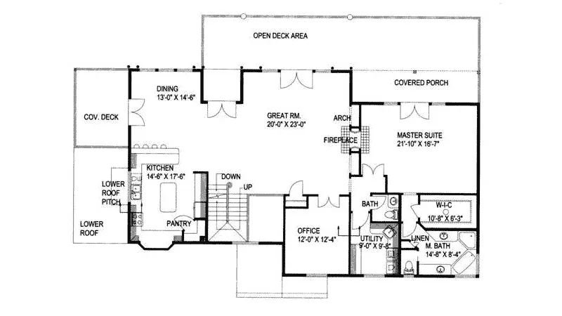 Luxury House Plan First Floor - Spencer Cove Waterfront Home 088D-0208 - Shop House Plans and More