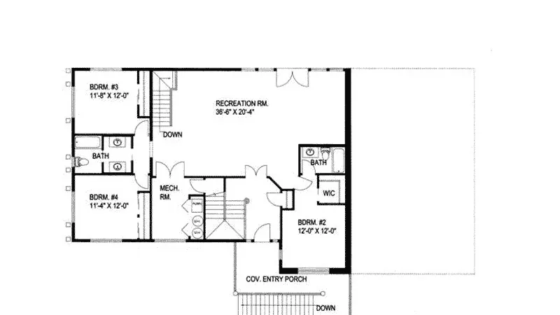 Luxury House Plan Lower Level Floor - Spencer Cove Waterfront Home 088D-0208 - Shop House Plans and More