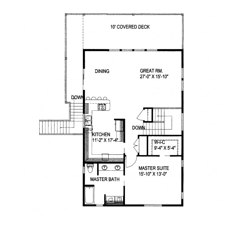 Luxury House Plan First Floor - Sycamore Landing Vacation Home 088D-0223 - Shop House Plans and More