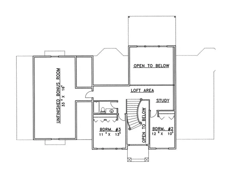 Mountain House Plan Second Floor - Chatfield Lake Luxury Home 088D-0275 - Search House Plans and More