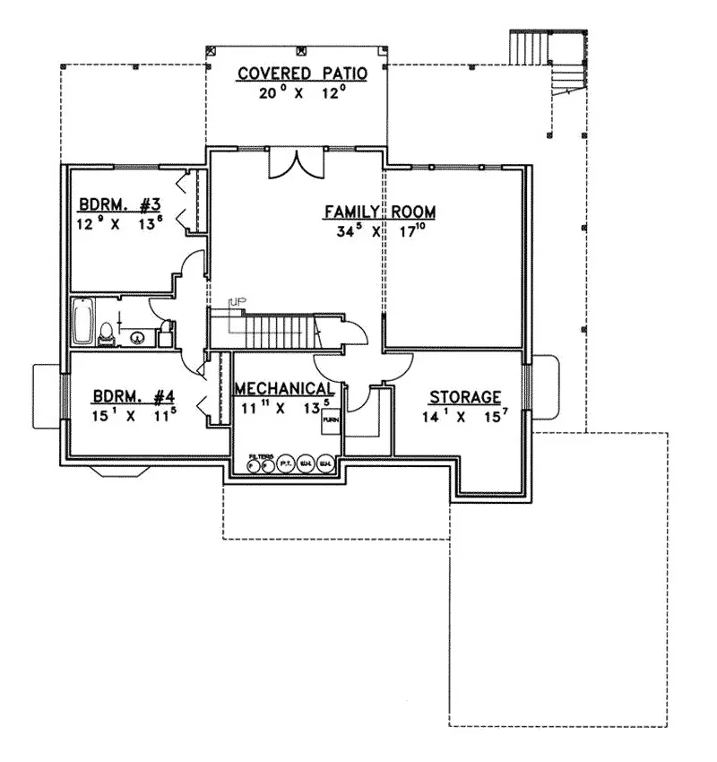 Country House Plan Lower Level Floor - Willard Bay Luxury Home 088D-0391 - Shop House Plans and More