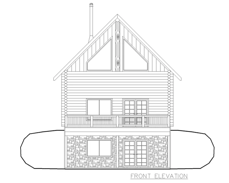 Front Elevation - 088D-0399 - Shop House Plans and More