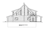 Log House Plan Rear Elevation - 088D-0405 - Shop House Plans and More