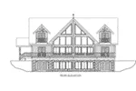 Log House Plan Rear Elevation - 088D-0408 - Shop House Plans and More
