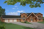 Log Cabin House Plan Front of House 088D-0410
