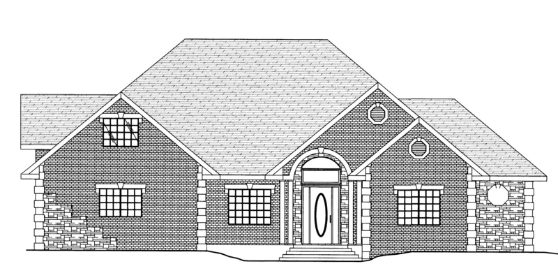 Front Elevation - 088D-0413 - Shop House Plans and More