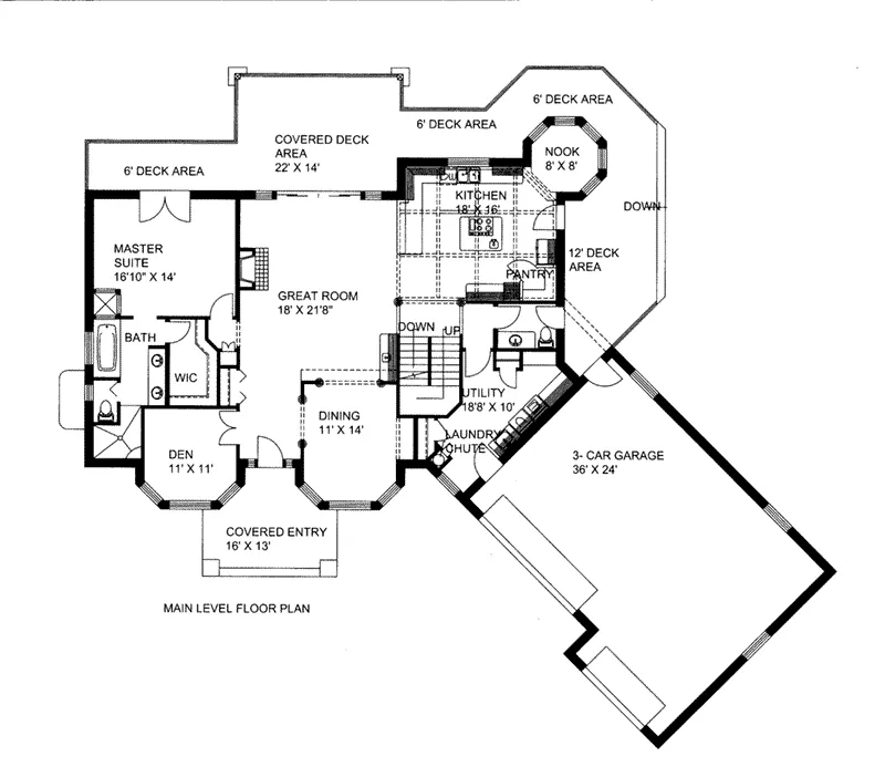 First Floor - 088D-0416 - Shop House Plans and More