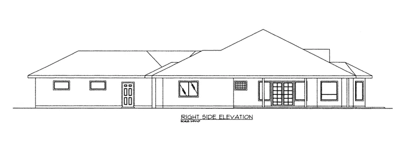 Modern House Plan Right Elevation - 088D-0418 - Shop House Plans and More