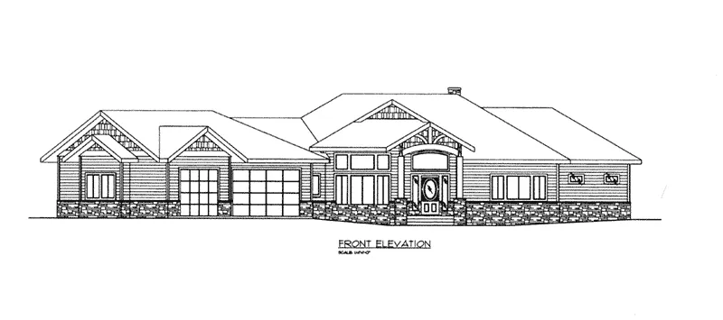 Rustic House Plan Front Elevation - 088D-0425 - Shop House Plans and More