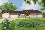 Rustic House Plan Front of Home - 088D-0425 - Shop House Plans and More