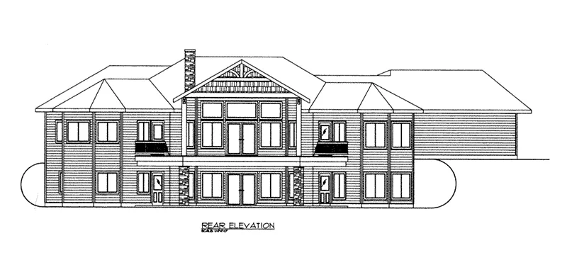 Rustic House Plan Rear Elevation - 088D-0425 - Shop House Plans and More