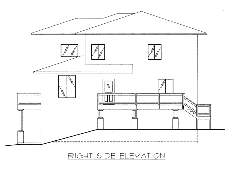 Adobe House Plans & Southwestern Home Design Right Elevation - 088D-0436 - Shop House Plans and More