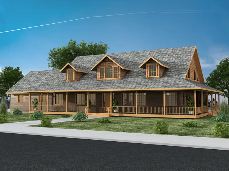 Mountain House Plan Front of Home - 088D-0445 - Shop House Plans and More