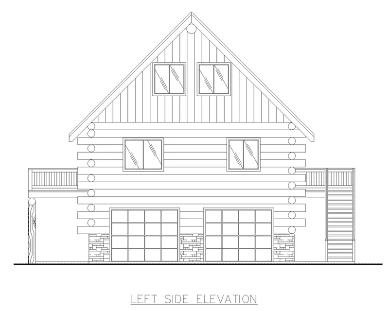 Country House Plan Left Elevation - 088D-0634 - Shop House Plans and More