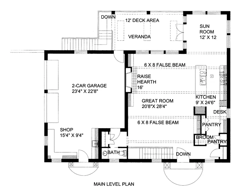 Georgian House Plan First Floor - 088D-0643 - Shop House Plans and More