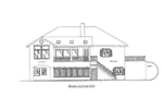 Georgian House Plan Rear Elevation - 088D-0643 - Shop House Plans and More