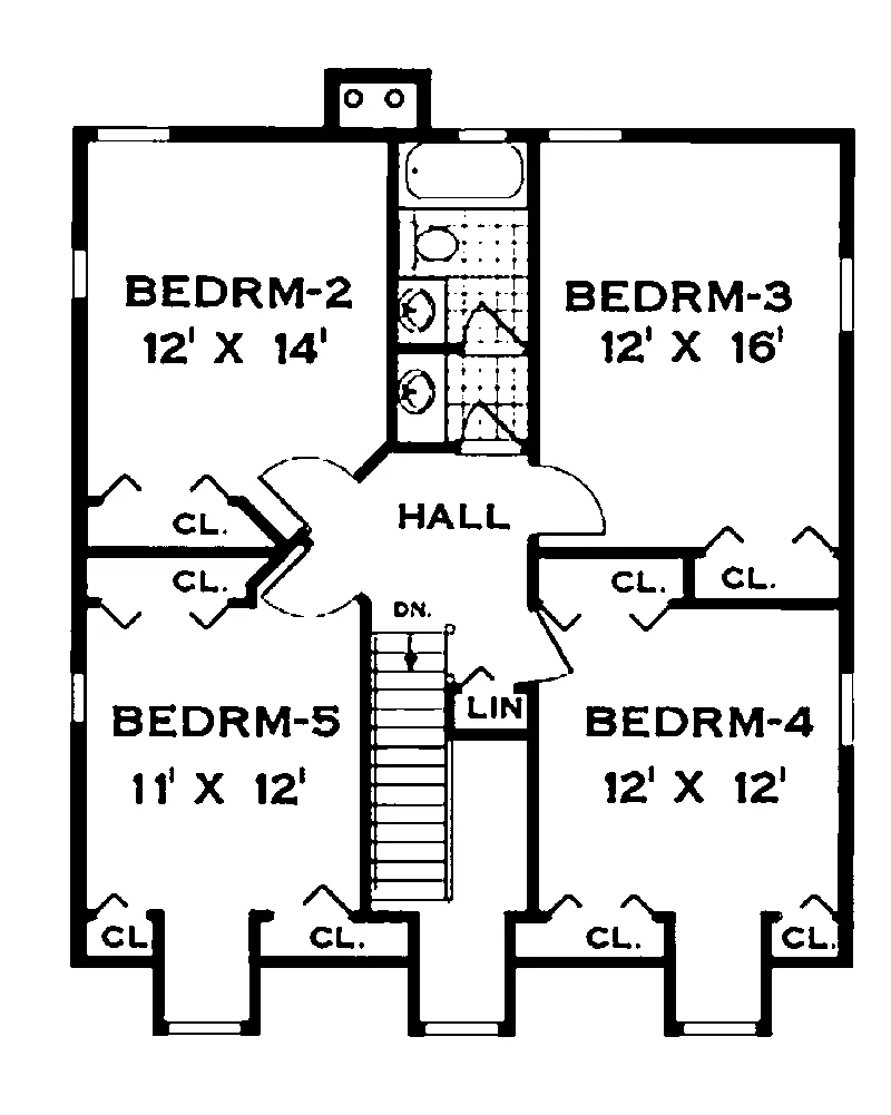 Acadian House Plan Second Floor - Farson Southern Plantation Home 089D-0013 - Search House Plans and More