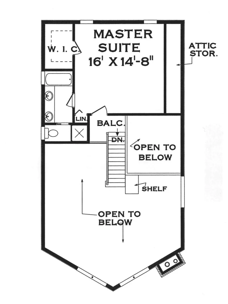 Rustic House Plan Second Floor - Huelett Rustic A-Frame Home 089D-0017 - Search House Plans and More