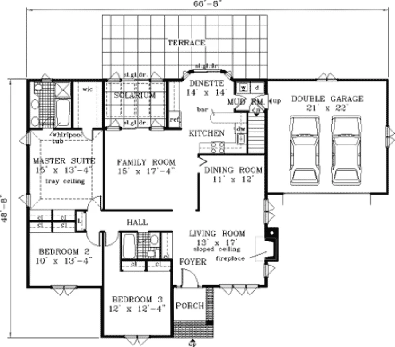 Traditional House Plan First Floor - Fontenelle Craftsman Home 089D-0037 - Search House Plans and More