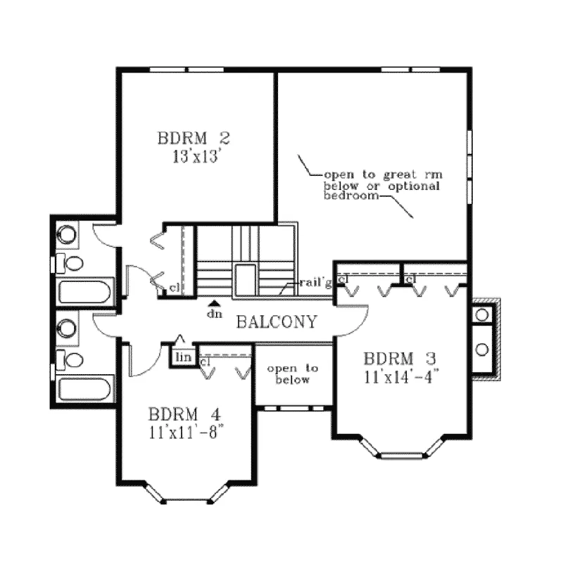 Traditional House Plan First Floor - Colony Two-Story Home 089D-0046 - Search House Plans and More
