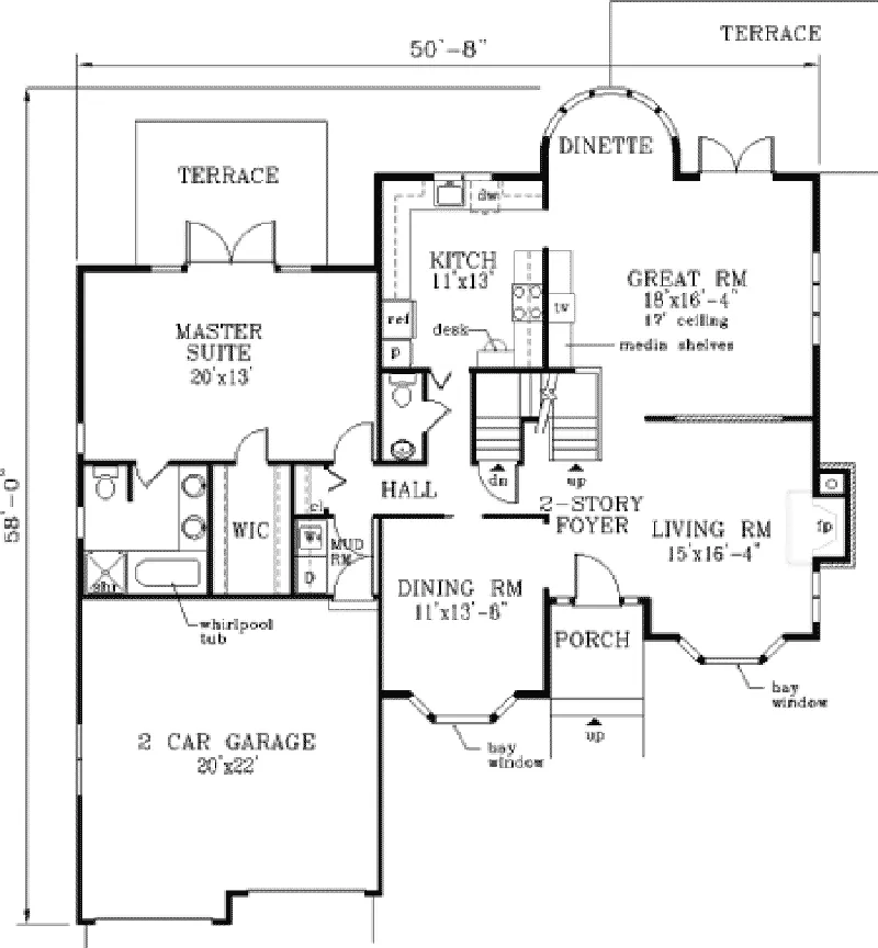 Traditional House Plan Second Floor - Colony Two-Story Home 089D-0046 - Search House Plans and More