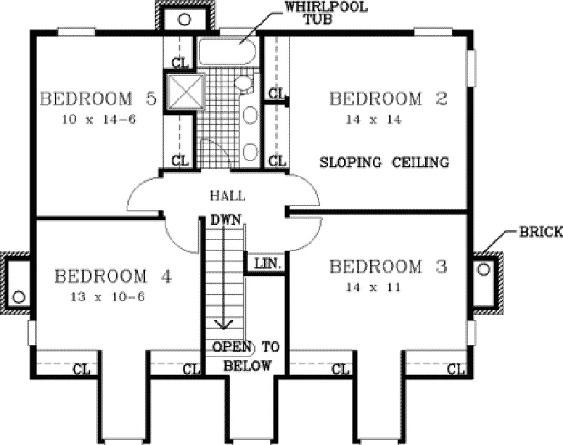 Traditional House Plan Second Floor - Morgan Trail Southern Home 089D-0051 - Shop House Plans and More