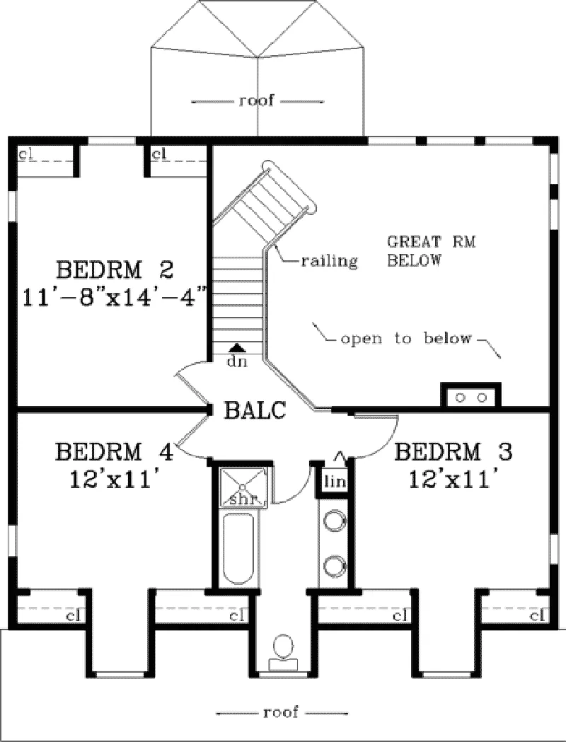 Country House Plan Second Floor - Hickory Crest Cape Cod Home 089D-0078 - Search House Plans and More