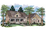 Two-Story Craftsman Style Charmer With Covered Front Porch And Stone Details