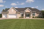 Luxurious Ranch Sunbelt Style With Stone Accents
