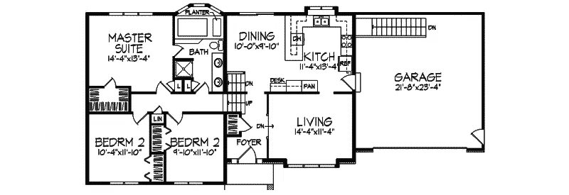 Country House Plan First Floor - Colby Hill Country Home 091D-0036 - Search House Plans and More