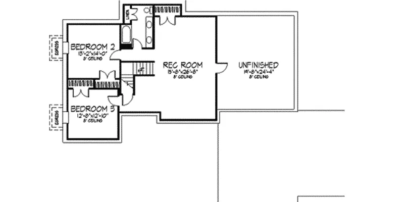 Tudor House Plan Second Floor - Corinne Creek Ranch Home 091D-0044 - Search House Plans and More