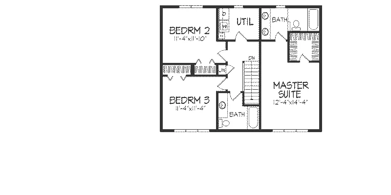 Prairie House Plan Second Floor - Eastchester Prairie Style Home 091D-0055 - Search House Plans and More