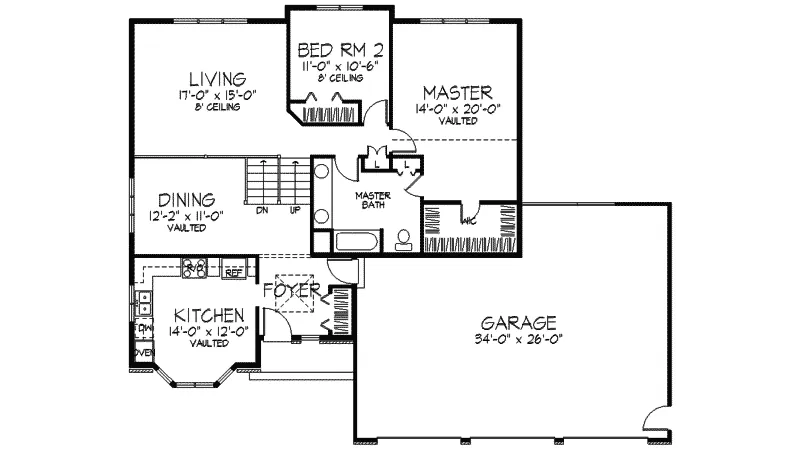 Traditional House Plan First Floor - Dovehaven Ranch Home 091D-0072 - Search House Plans and More