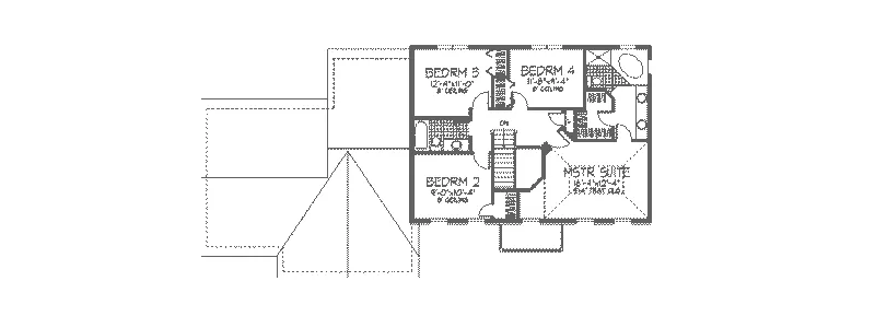 Georgian House Plan Second Floor - Abesville Country Farmhouse 091D-0124 - Search House Plans and More