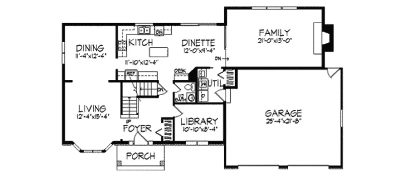 Country House Plan First Floor - Lantown Spring Country Home 091D-0149 - Shop House Plans and More
