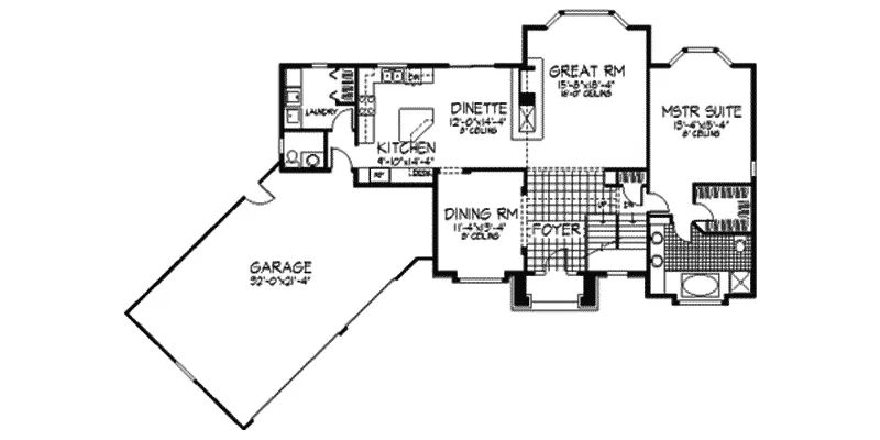 European House Plan First Floor - Matilda Hill Traditional Home 091D-0161 - Shop House Plans and More