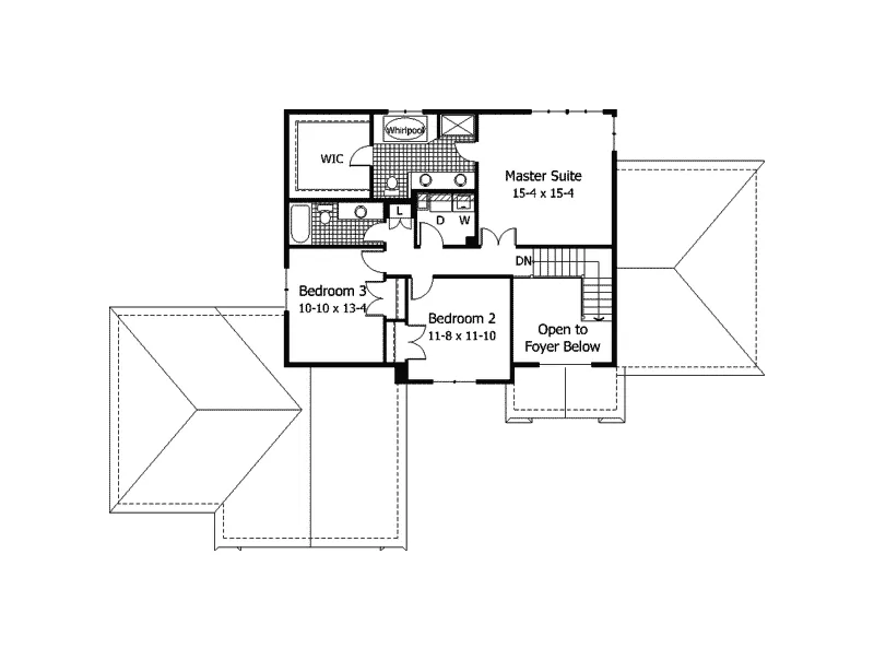 Florida House Plan Second Floor - Lucie Traditional Home 091D-0174 - Shop House Plans and More