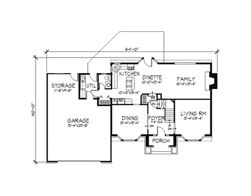 Craftsman House Plan First Floor - Goltermann Traditional Home 091D-0191 - Search House Plans and More