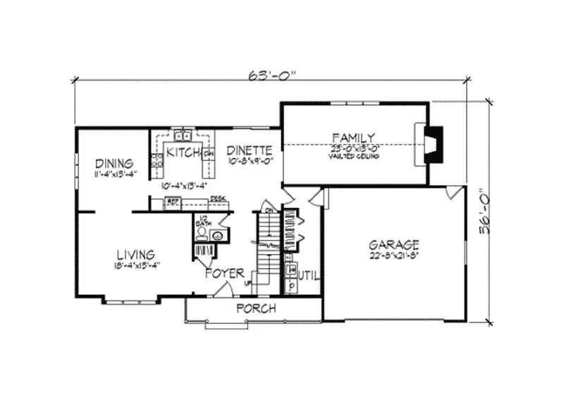 Traditional House Plan First Floor - Elise Traditional Country Home 091D-0199 - Search House Plans and More