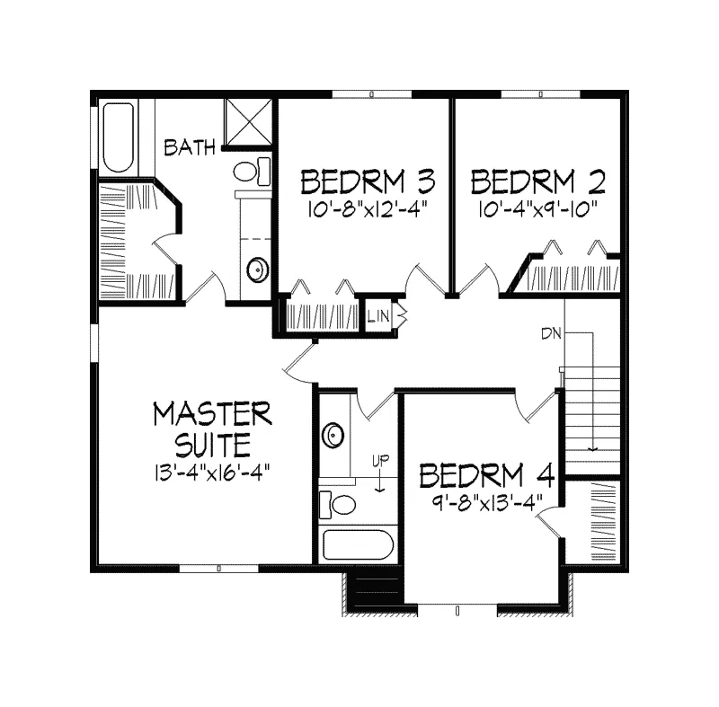 European House Plan Second Floor - Ansbach Creek Traditional Home 091D-0204 - Search House Plans and More