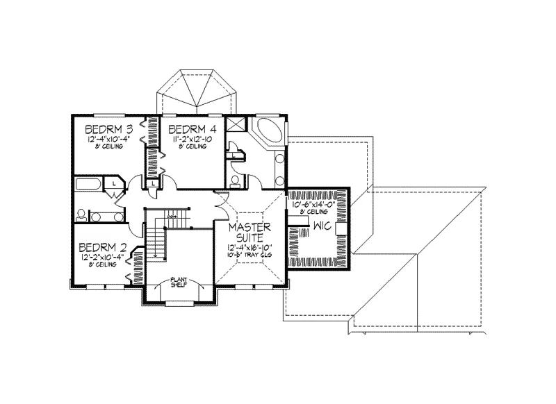 Traditional House Plan Second Floor - Ethelbert Georgian Home 091D-0210 - Search House Plans and More