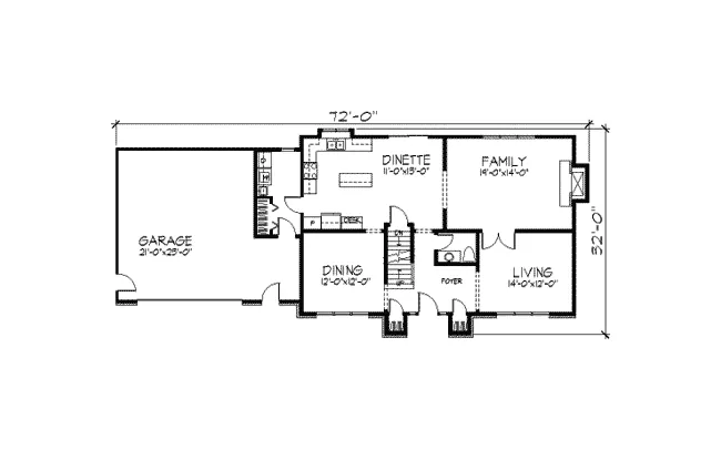 Colonial House Plan First Floor - Mason Forest Traditional Home 091D-0219 - Shop House Plans and More