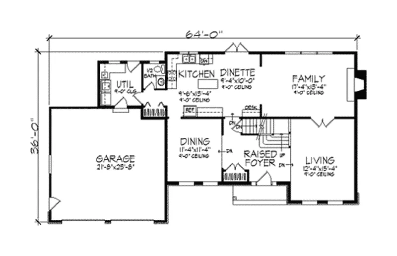 Tudor House Plan First Floor - Hubbell European Home 091D-0220 - Search House Plans and More