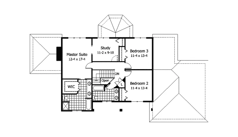 Country House Plan Second Floor - Sylvan Place Colonial Home 091D-0234 - Shop House Plans and More