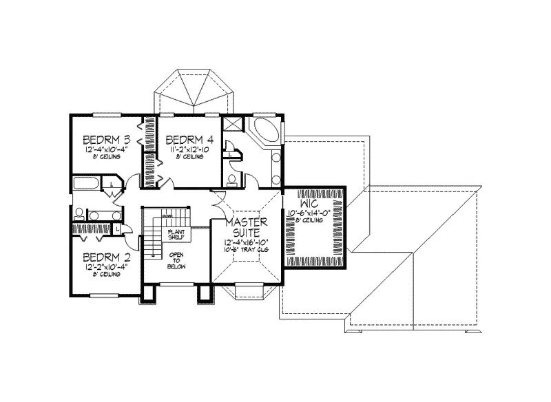 European House Plan Second Floor - Julia Grove Traditional Home 091D-0240 - Search House Plans and More