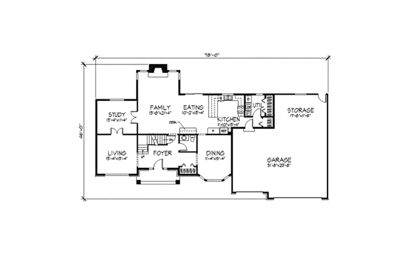 European House Plan First Floor - Chateau Country Tudor Home 091D-0262 - Search House Plans and More