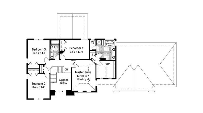 Traditional House Plan Second Floor - Jessica Cove Traditional Home 091D-0276 - Search House Plans and More