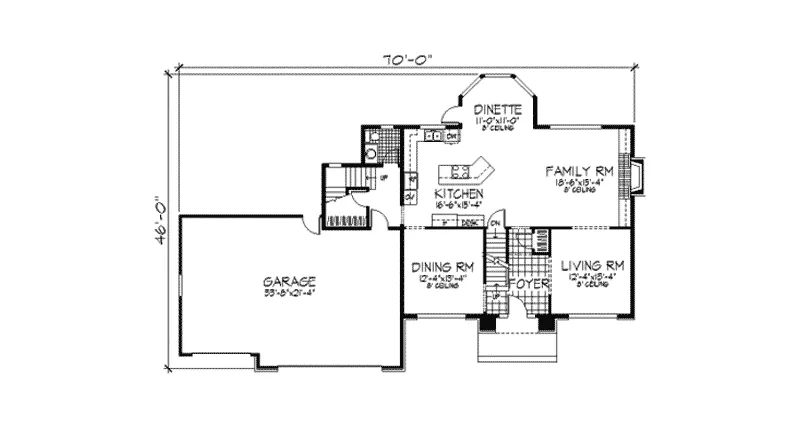 Georgian House Plan First Floor - Warson Pine Georgian Home 091D-0287 - Shop House Plans and More