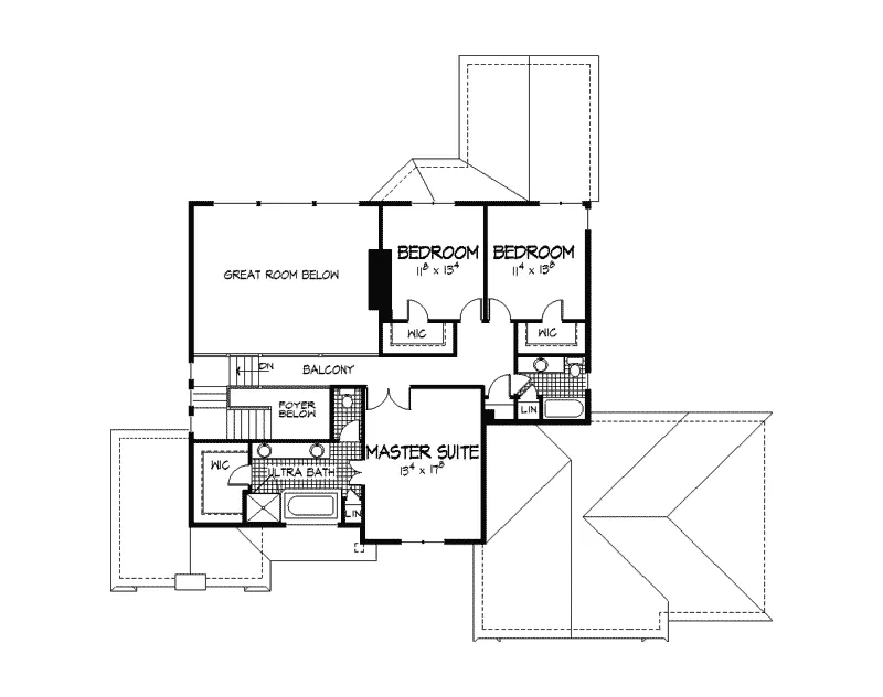 Luxury House Plan Second Floor - Fletcher Place Tudor Home 091D-0288 - Search House Plans and More