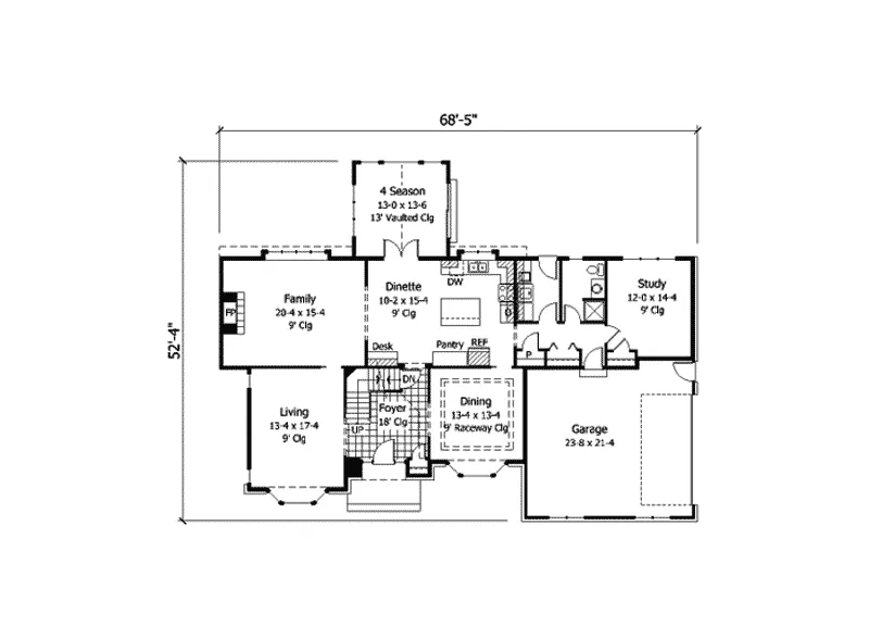 Colonial House Plan First Floor - Geyer Place Traditional Home 091D-0315 - Search House Plans and More